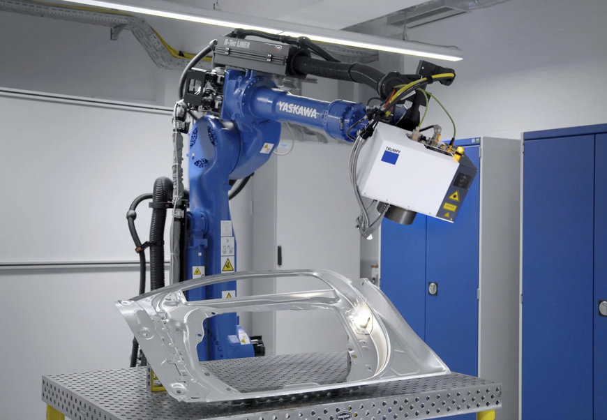 Saldatura laser da remoto con l’ottica di focalizzazione Trumpf e i robot Motoman Yaskawa